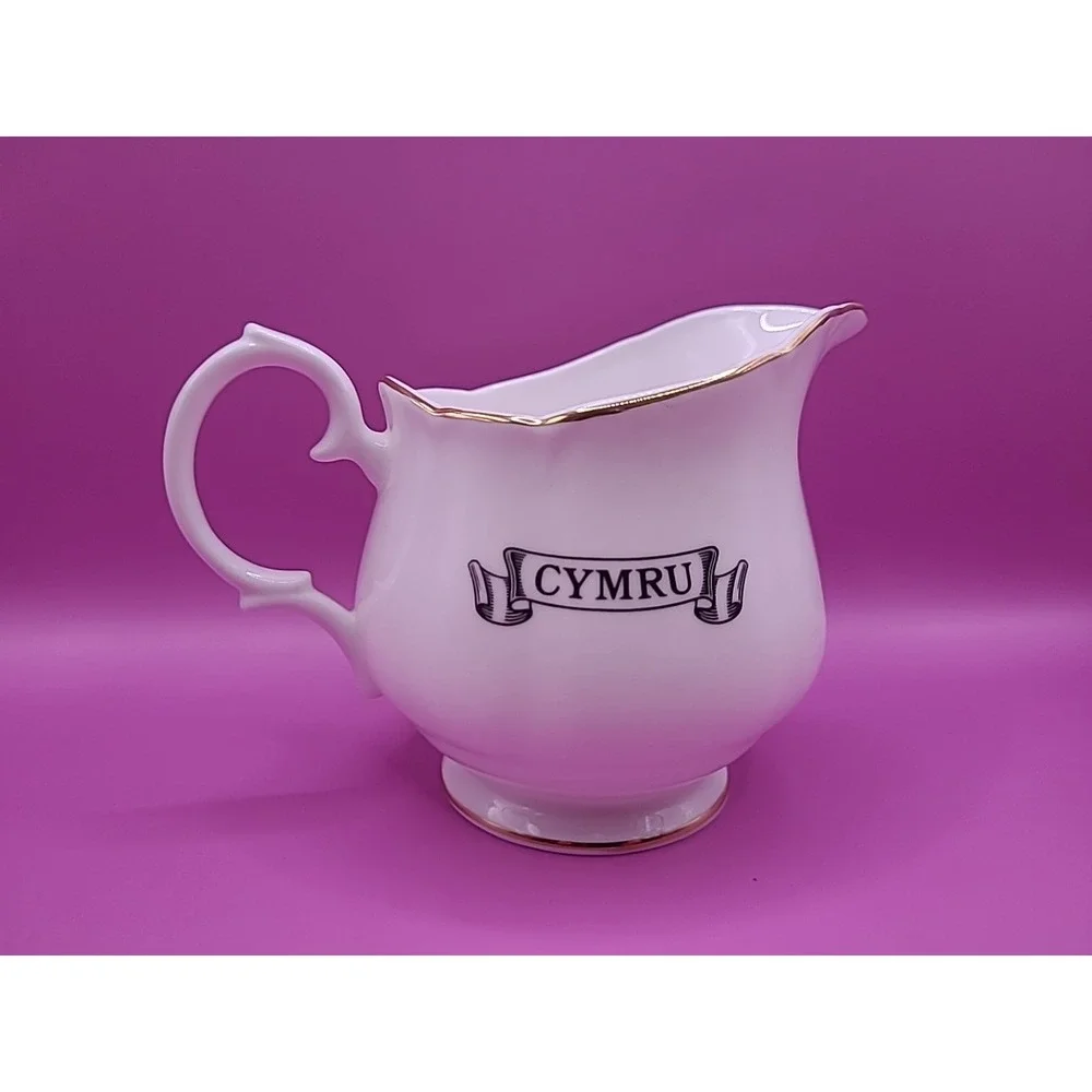 Vintage Crown Bone‎ China Wales Dragon CYMRU Creamer Pourer